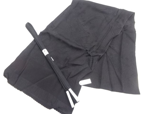 JAPANESE KIMONO / UNUSED / MOURNING OBIAGE / OBIJIME SET